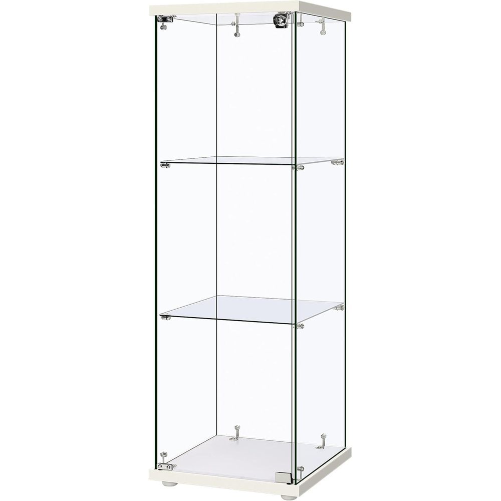 Glass Cabinet Display - 15.7W x 15.7D x 47.2H Tempered