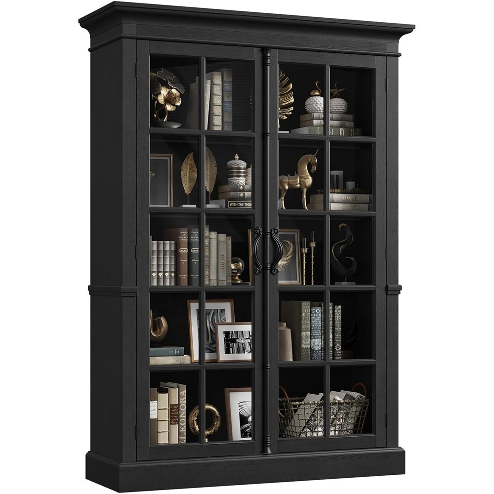 Glass Cabinet Display - 65 Tall Display Cabinet with Adjustable