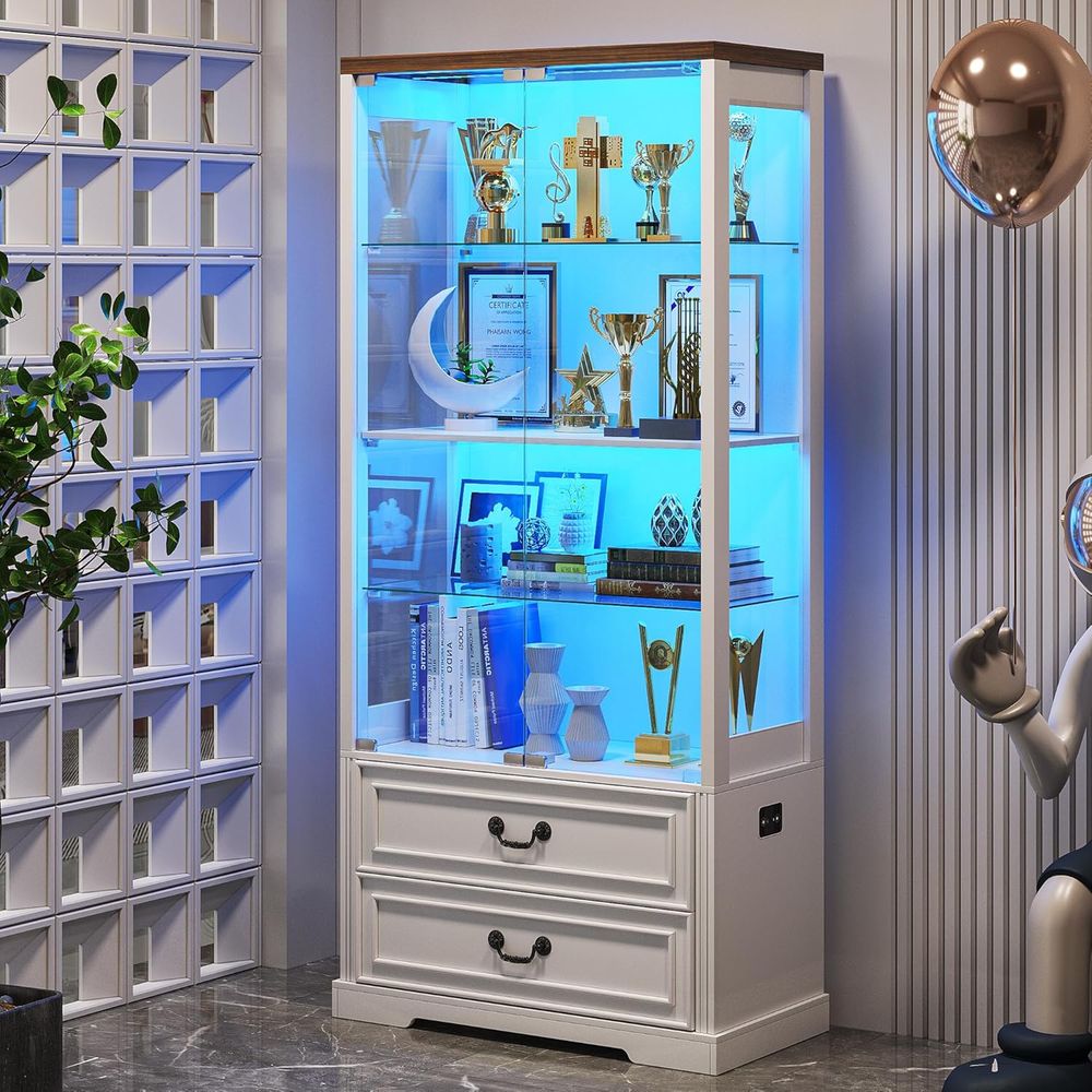 Glass Cabinet Display - 67 Glass Door Adjustable Shelving Display