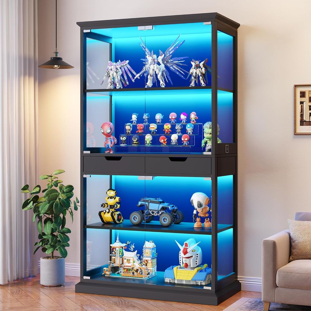 Glass Cabinet Display - 68 Tall Glass Display Cabinet with