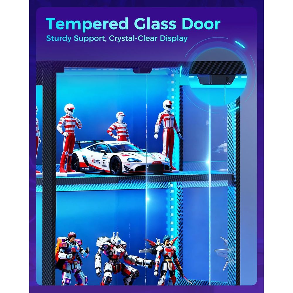 4-Tier Glass Display Cabinet w - Glass Cabinet Display review and price