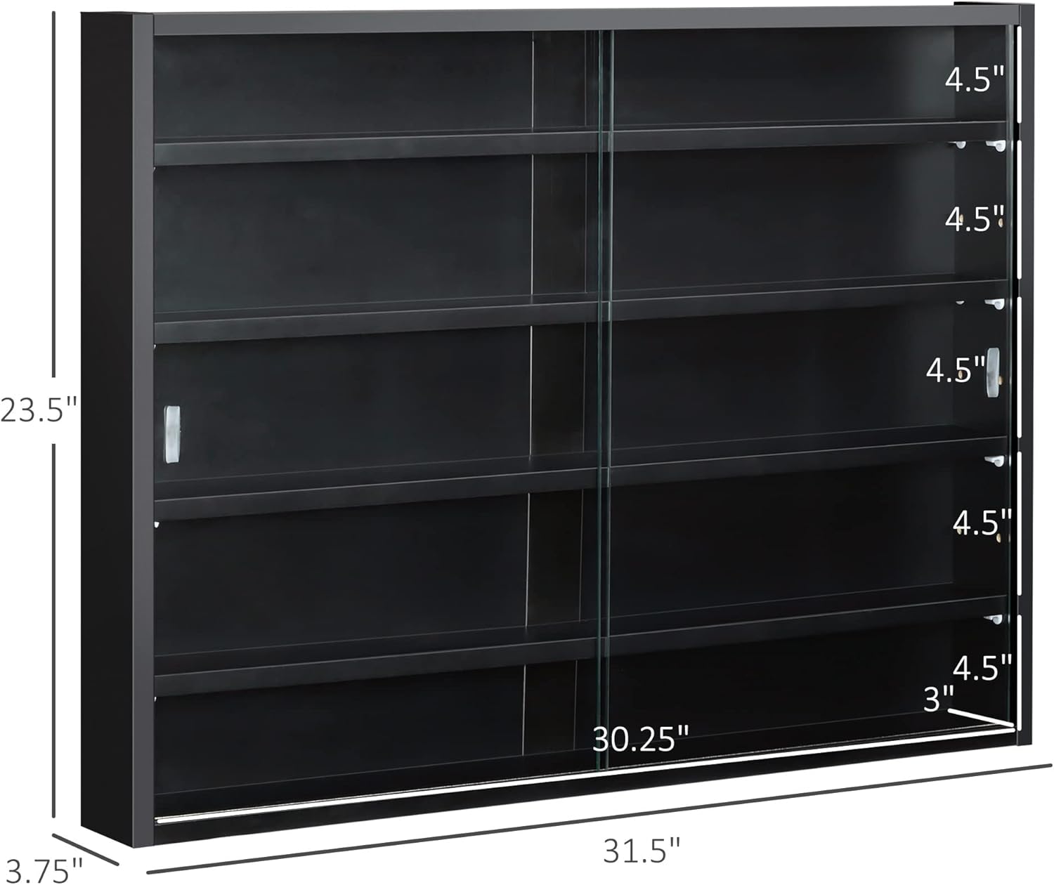 5-Tier Display Cabinet, Glass  - Glass Cabinet Display review and price