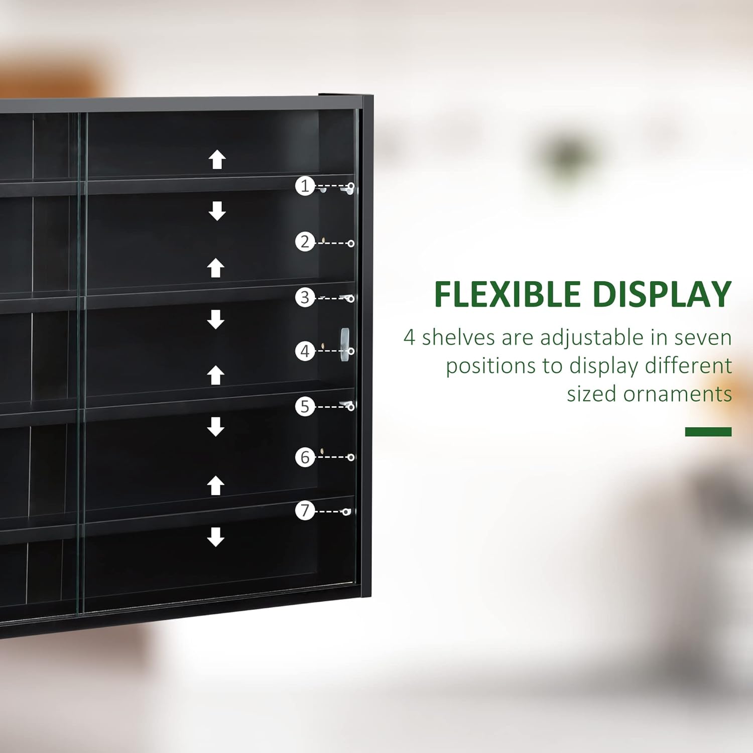 5-Tier Display Cabinet, Glass  - Glass Cabinet Display review and price