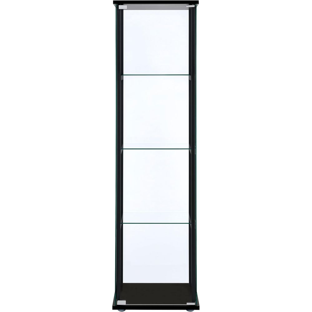 64-inch 5-Tier Clear Glass Cur - Glass Cabinet Display review and price