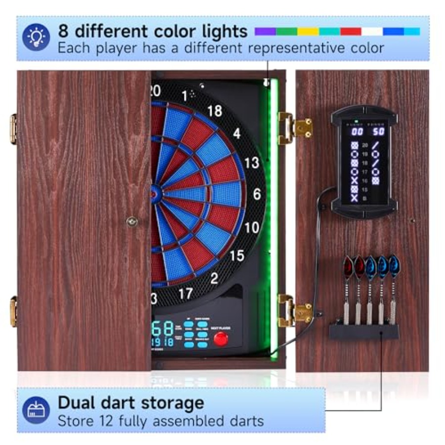 Electronic Dart Board with Cab - Electronic Dartboard Cabinet review and price
