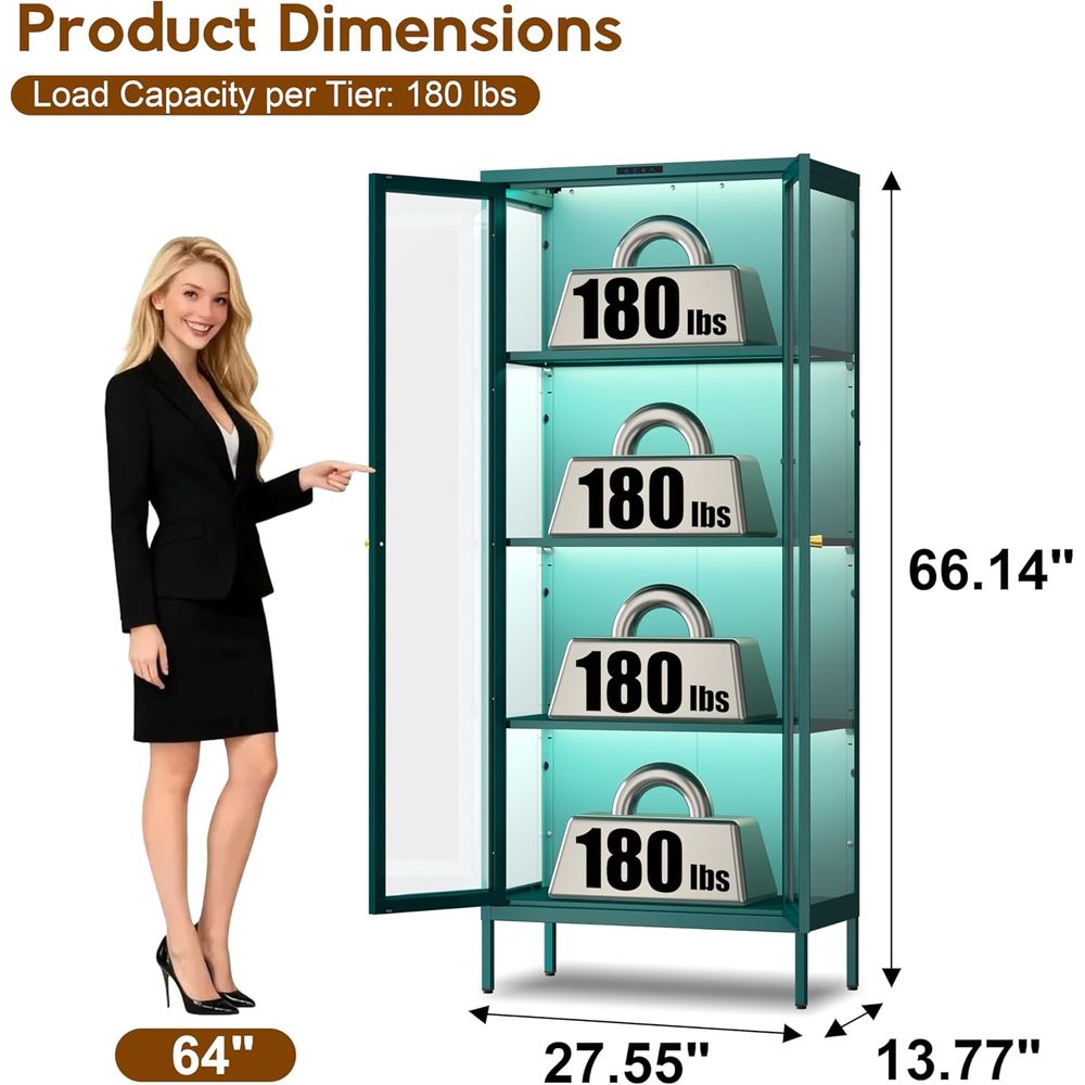 LED-Illuminated Glass Display  - Glass Cabinet Display review and price