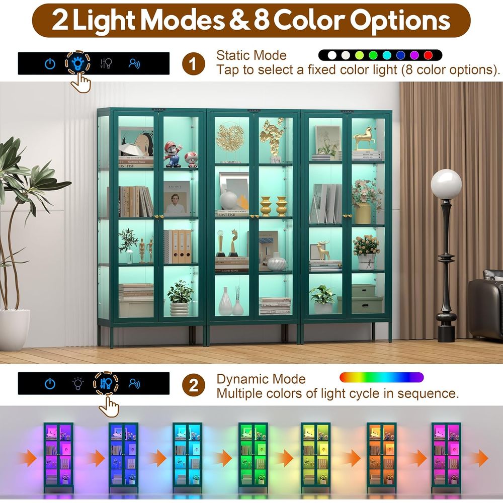 LED-Illuminated Glass Display  - Glass Cabinet Display review and price