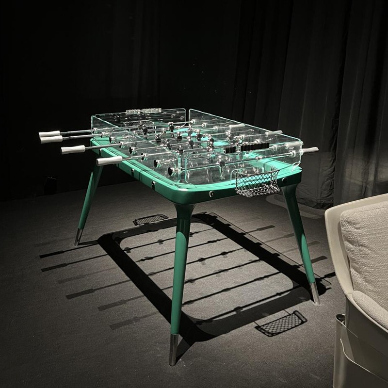 Light Luxury Glass Foosball Ta - Foosball Table Commercial review and price