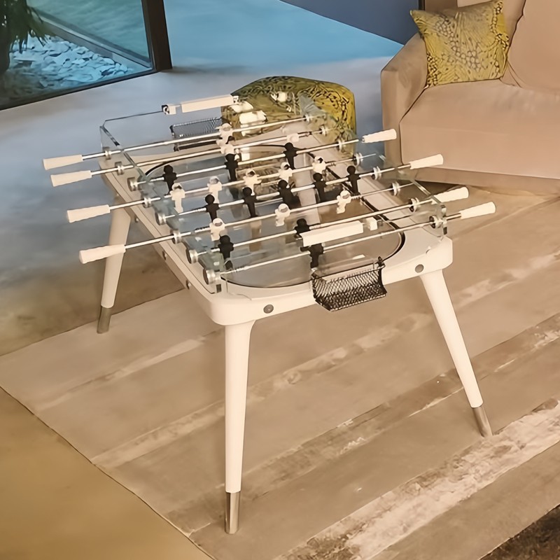 Light Luxury Glass Foosball Ta - Foosball Table Commercial review and price