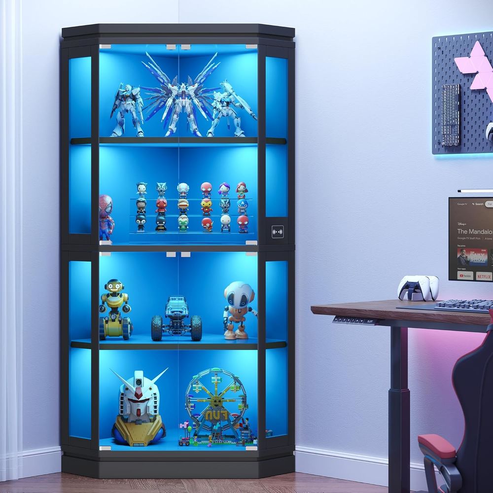 67 Tall 4-Tier Glass Display C - Glass Cabinet Display review and price