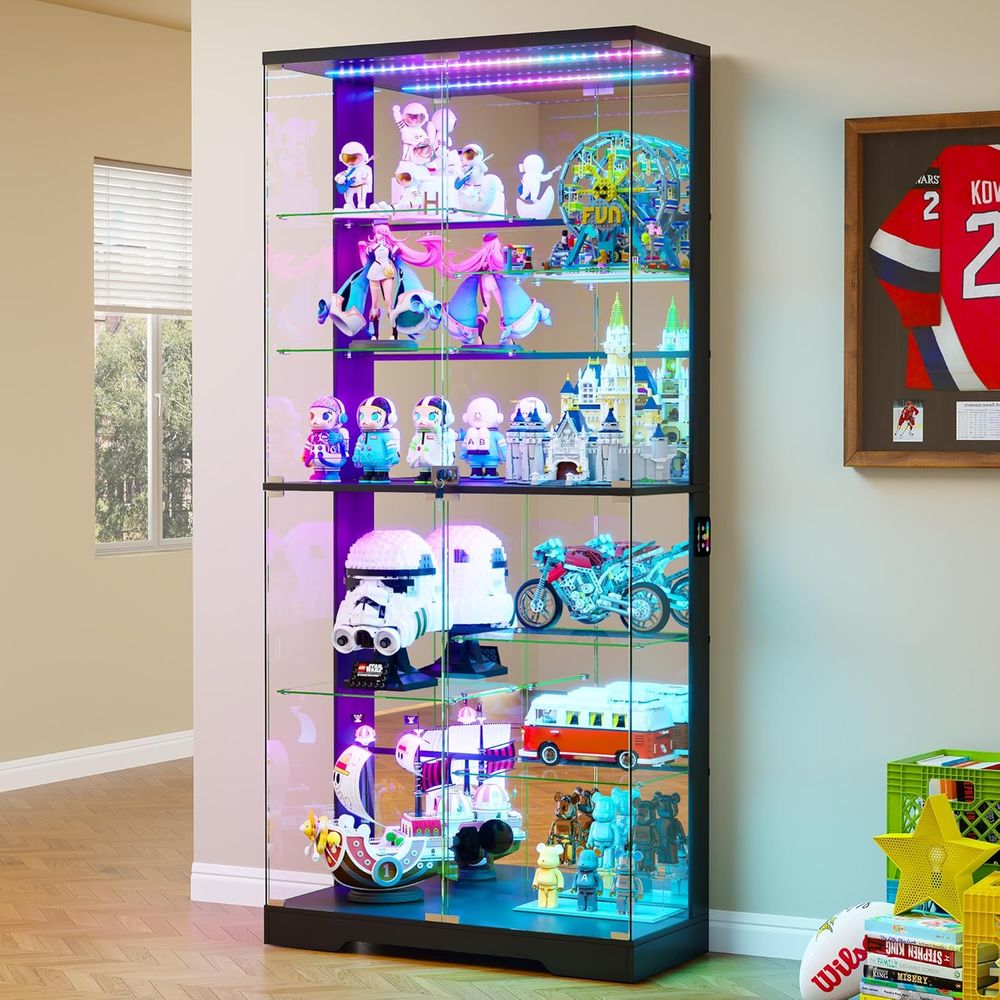 10-Tier Lockable Glass Display - Glass Cabinet Display review and price