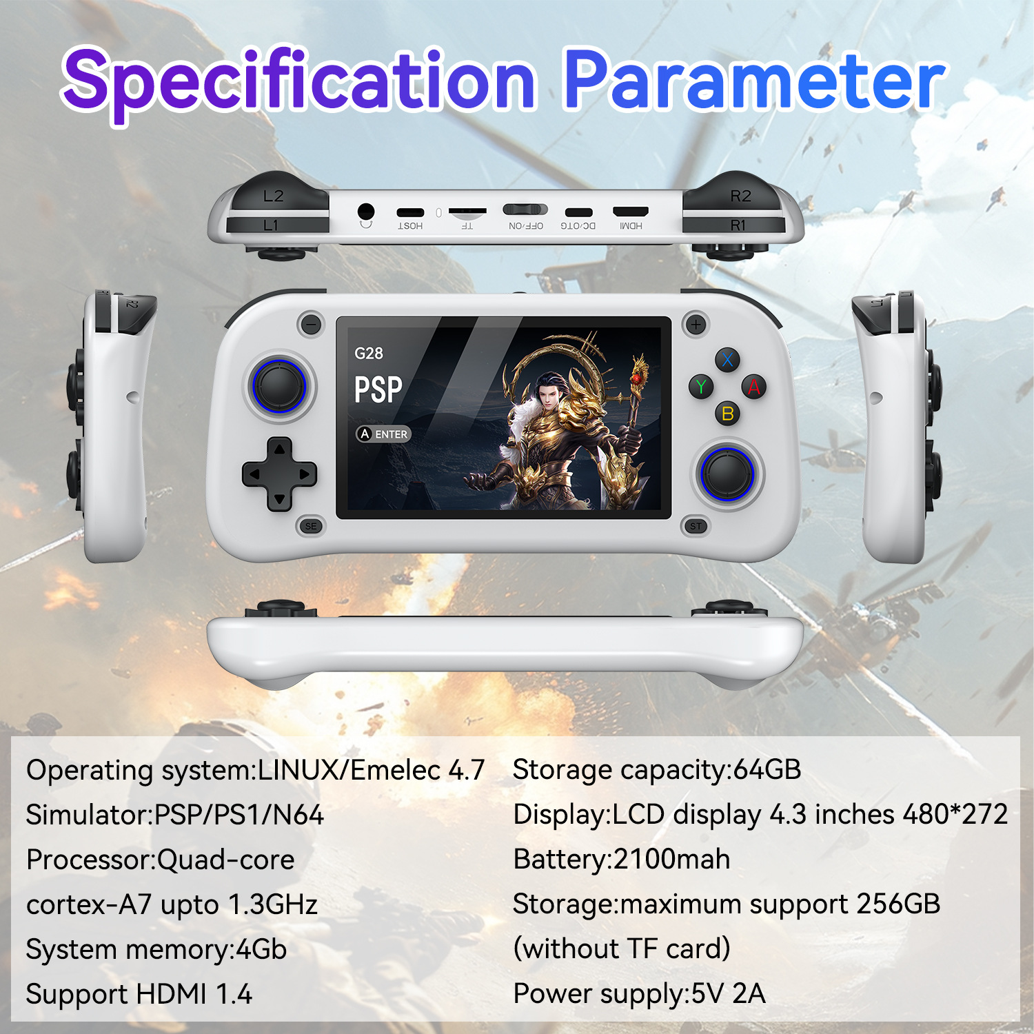 G28 game console 4.3-inch high - Arcade Vibes review and price