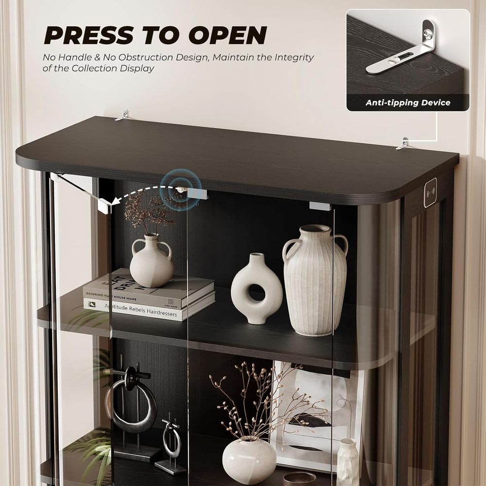 3-Tier Glass Display Cabinet w - Glass Cabinet Display review and price