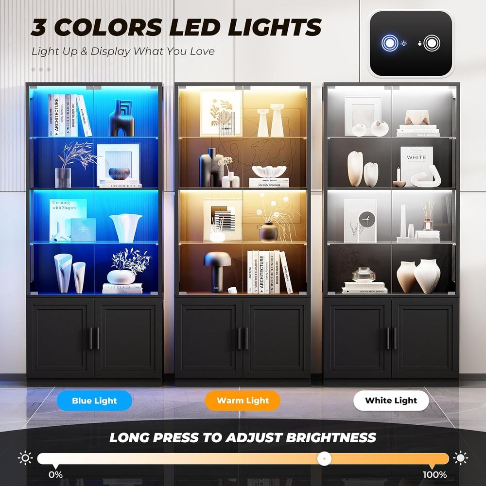 67 4-Tier Glass Display Cabine - Glass Cabinet Display review and price