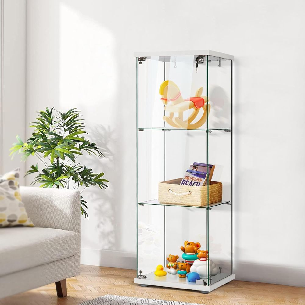 15.7W x 15.7D x 47.2H Tempered - Glass Cabinet Display review and price
