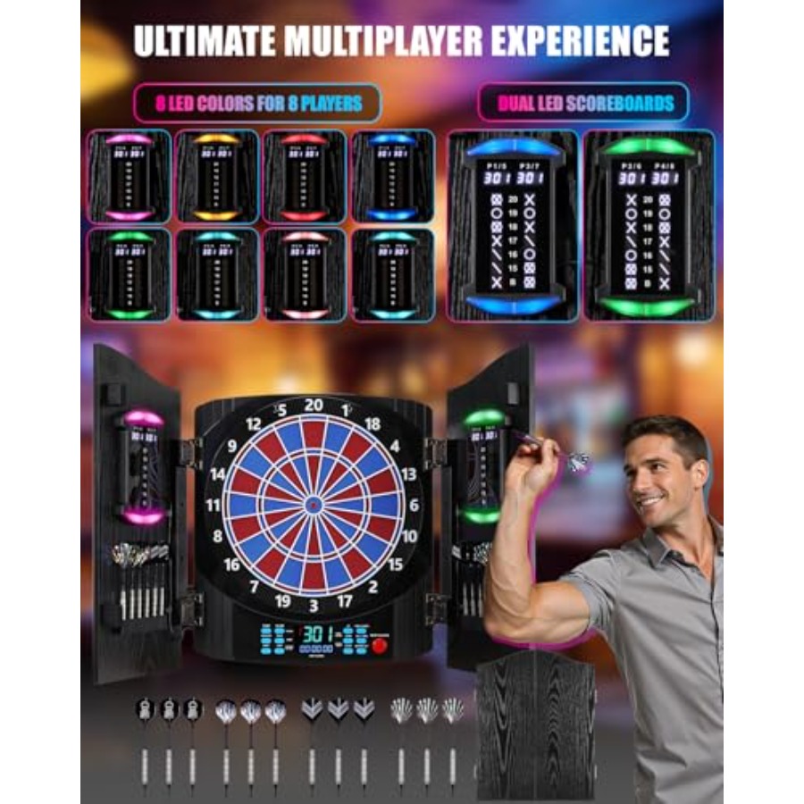 Electronic Dart Board, Electri - Electronic Dartboard Cabinet review and price