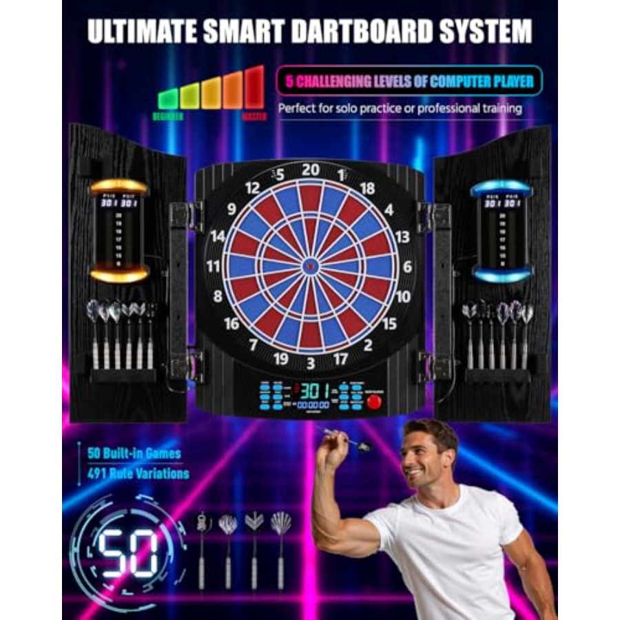 Electronic Dart Board, Electri - Electronic Dartboard Cabinet review and price