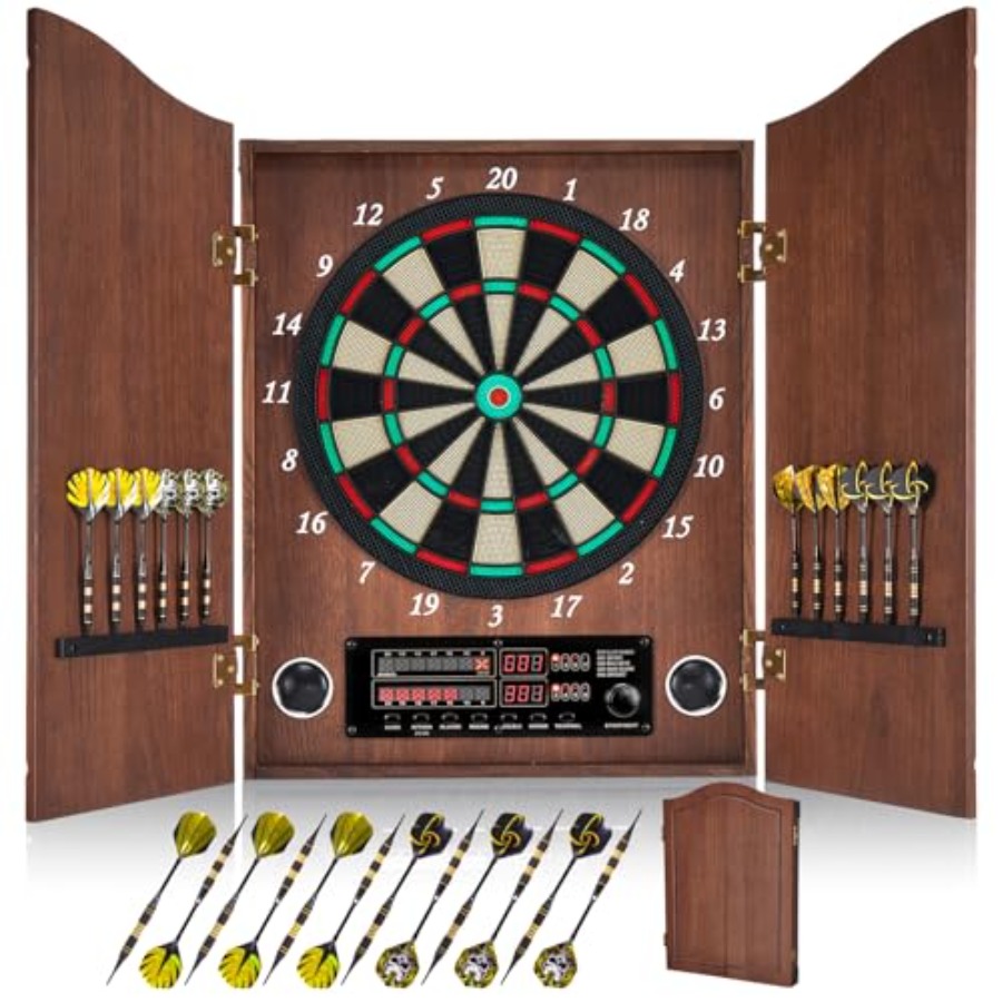 Electronic Dart Board, Decorat - Electronic Dartboard Cabinet review and price