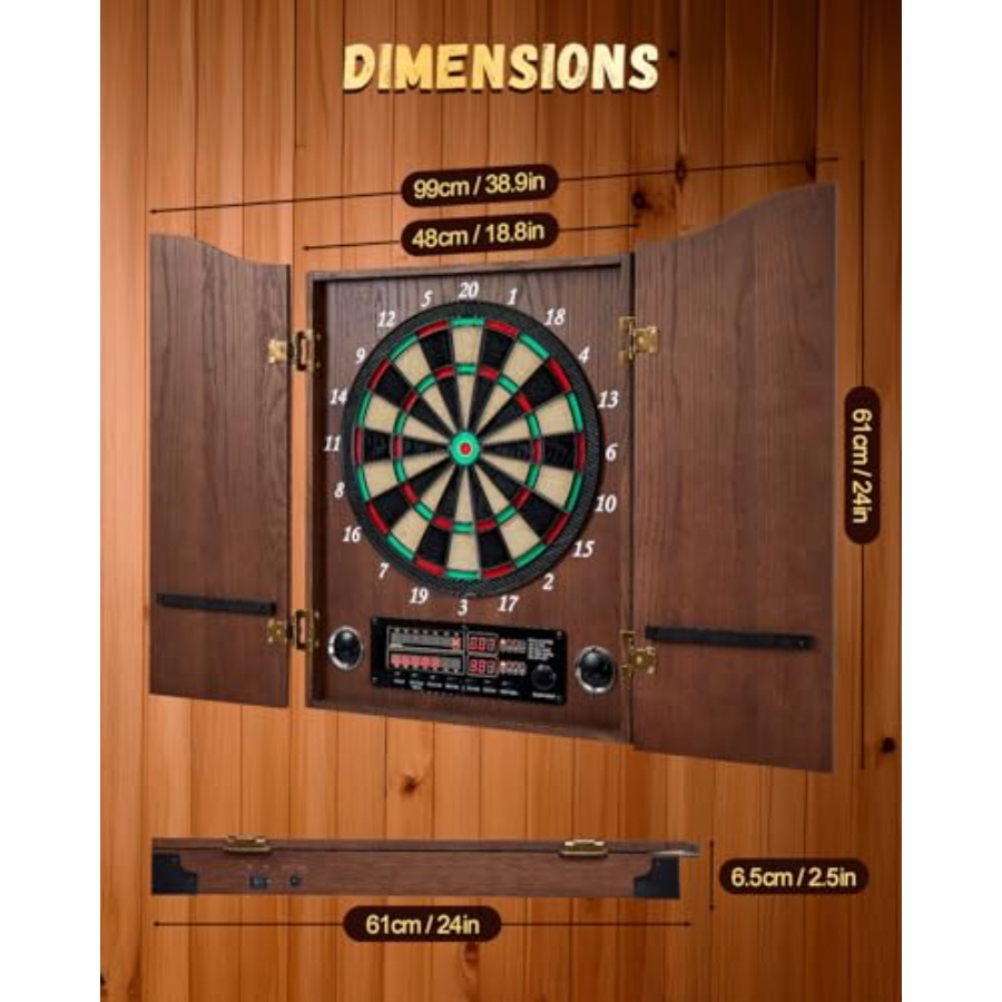 Electronic Dart Board, Decorat - Electronic Dartboard Cabinet review and price