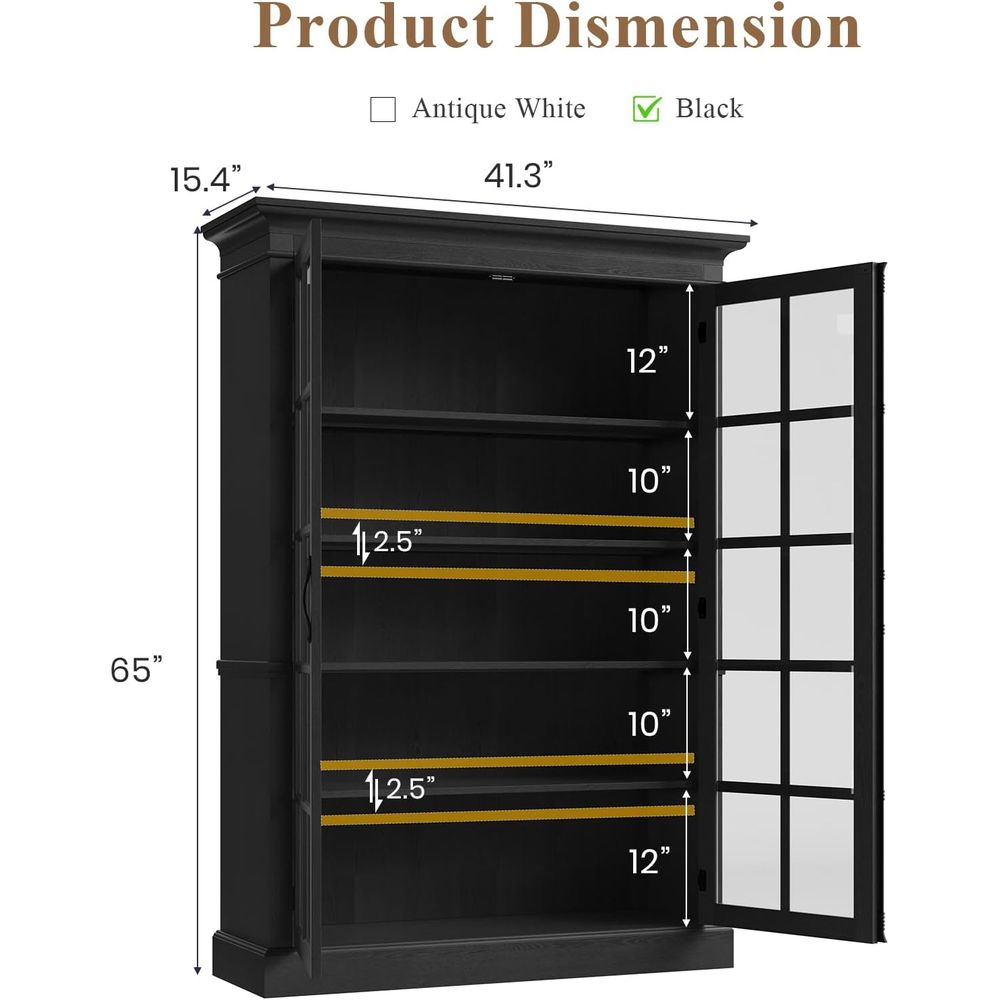 65 Tall Display Cabinet with A - Glass Cabinet Display review and price