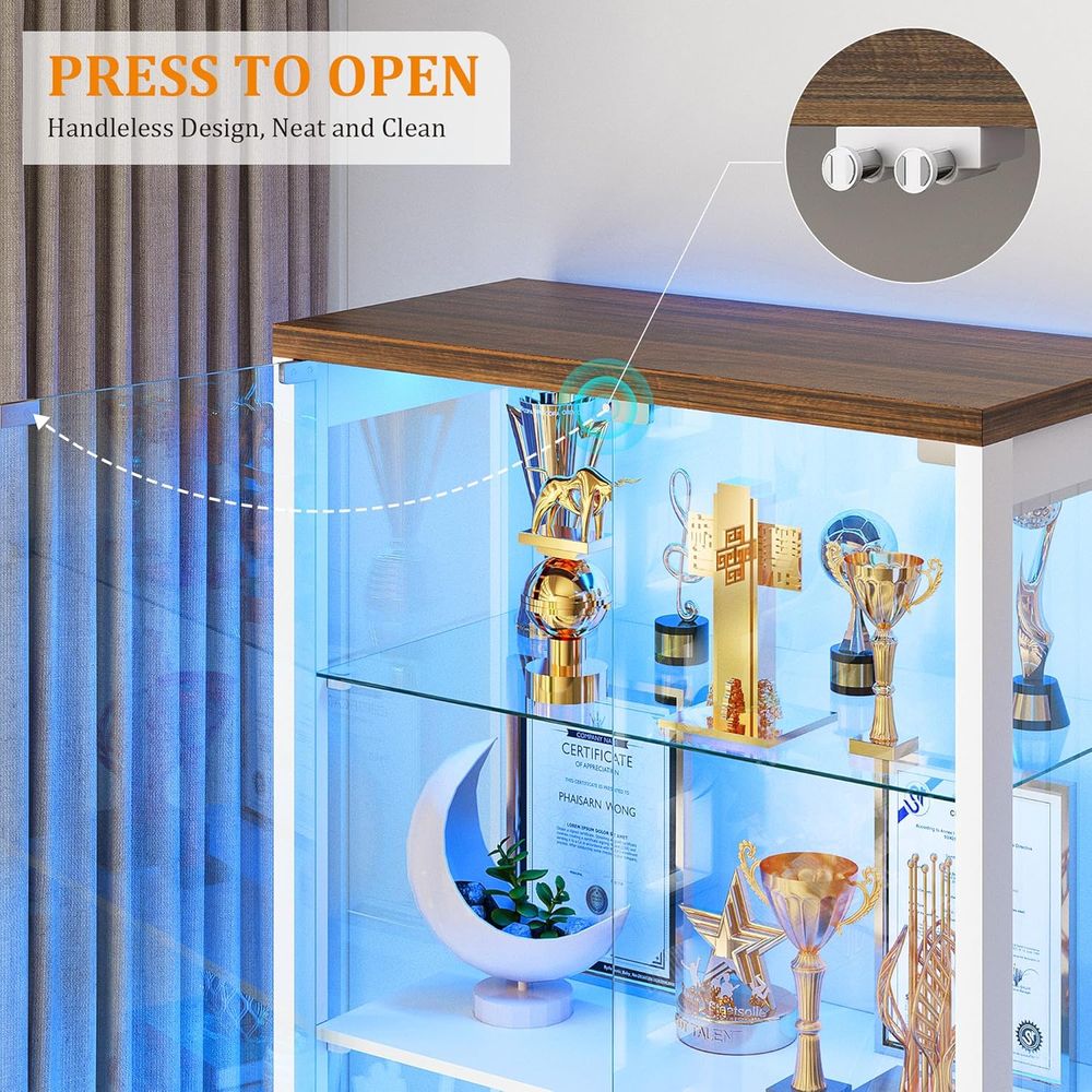 67 Glass Door Adjustable Shelv - Glass Cabinet Display review and price